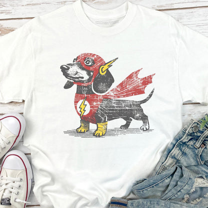 Dachshund Superhero Tee