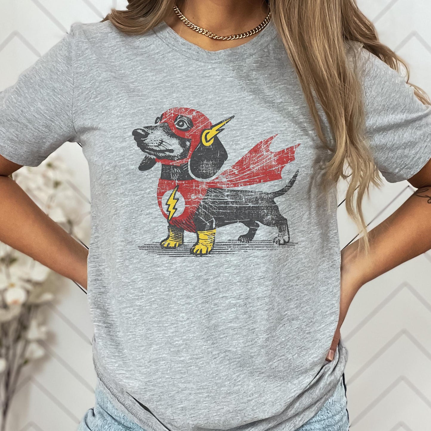 Dachshund Superhero Tee