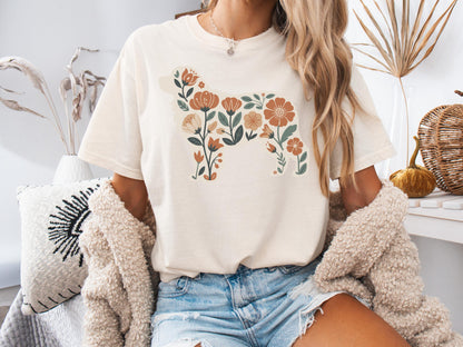 Bernese Mountain Dog Floral Tee