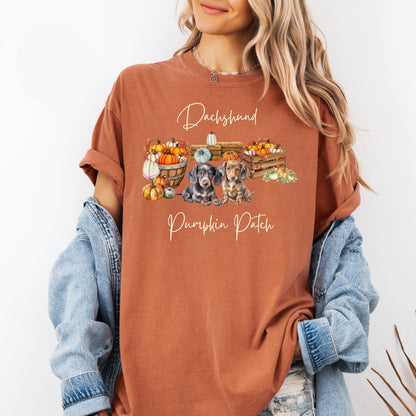 Dachshund Pumpkin Patch Tee