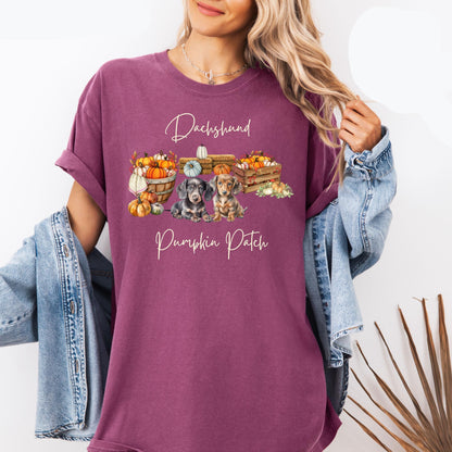 Dachshund Pumpkin Patch Tee