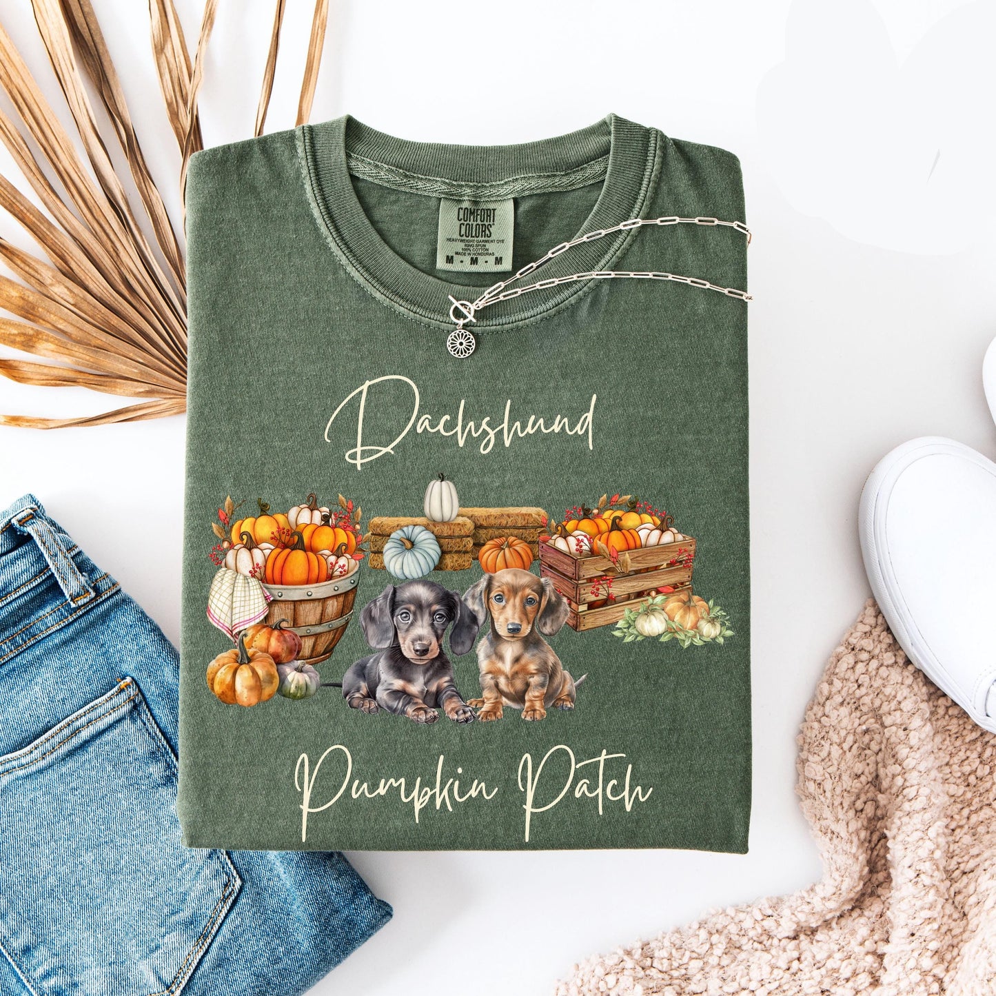 Dachshund Pumpkin Patch Tee