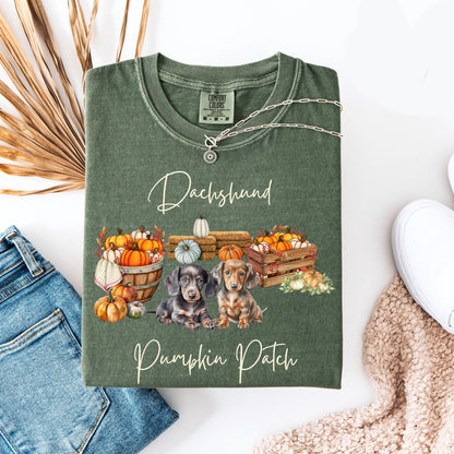 Dachshund Pumpkin Patch Tee