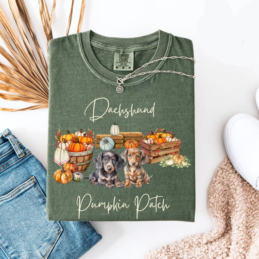Dachshund Pumpkin Patch Tee