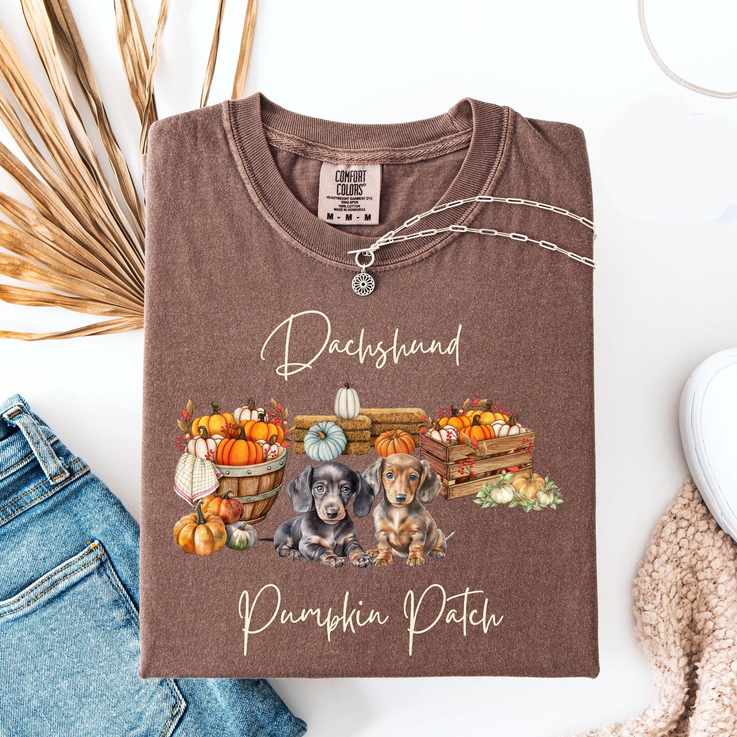 Dachshund Pumpkin Patch Tee