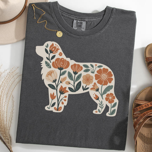 Bernese Mountain Dog Floral Tee