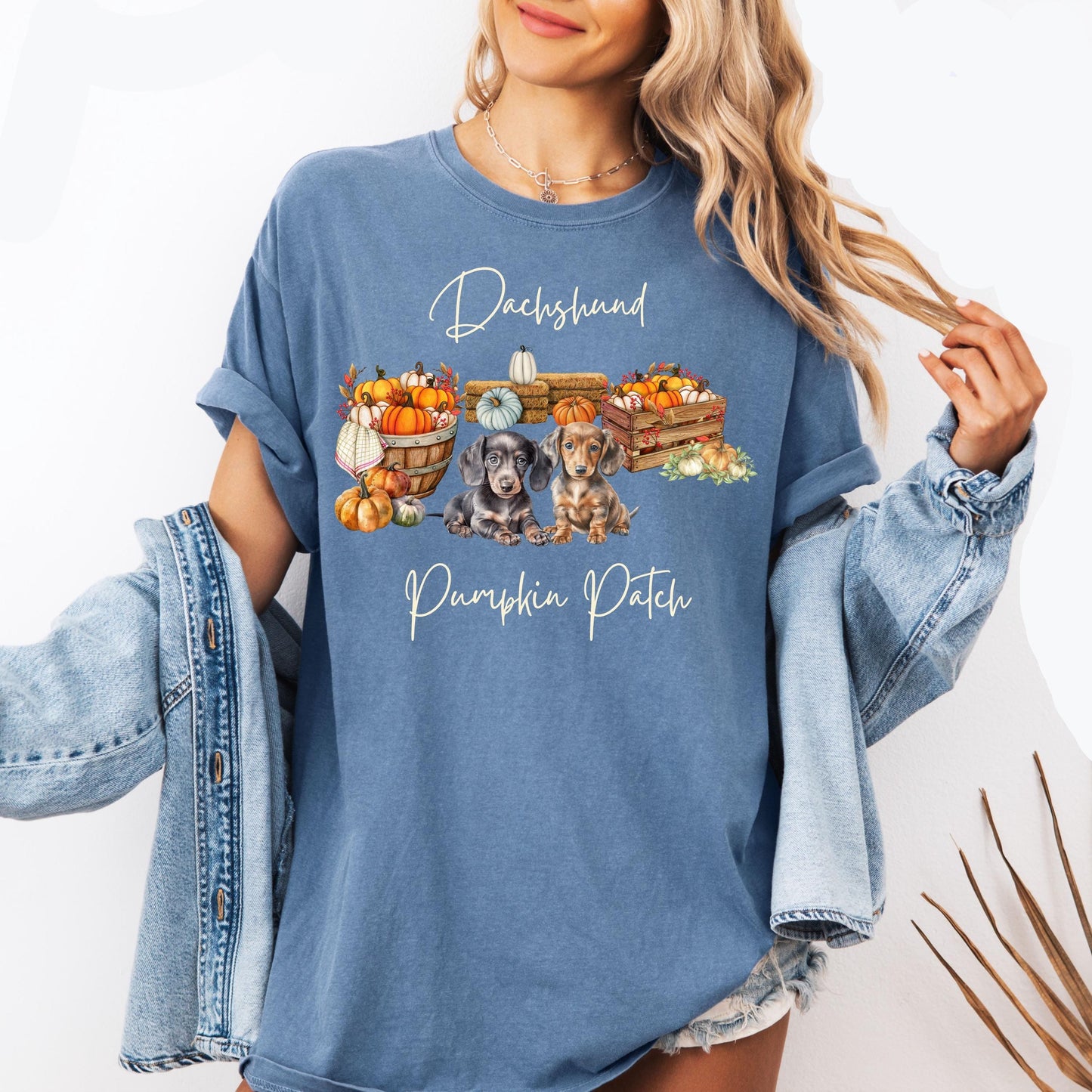 Dachshund Pumpkin Patch Tee